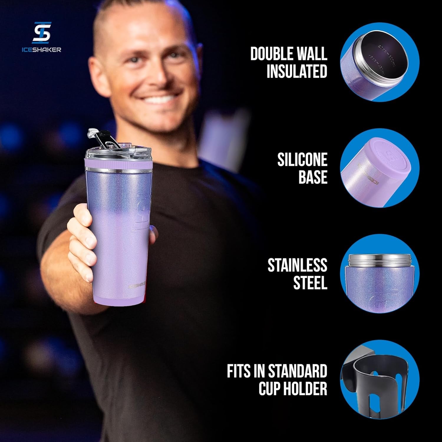 Insulated Stainless Steel Tumbler | 20 Oz, Lilac Dreaming | 30+ Hours Cold & 12+ Hours Hot | Removable Straw and Drink Spout | Odor-Free Tumbler Cup for Coffee, Tea, Smoothies, Cocktails