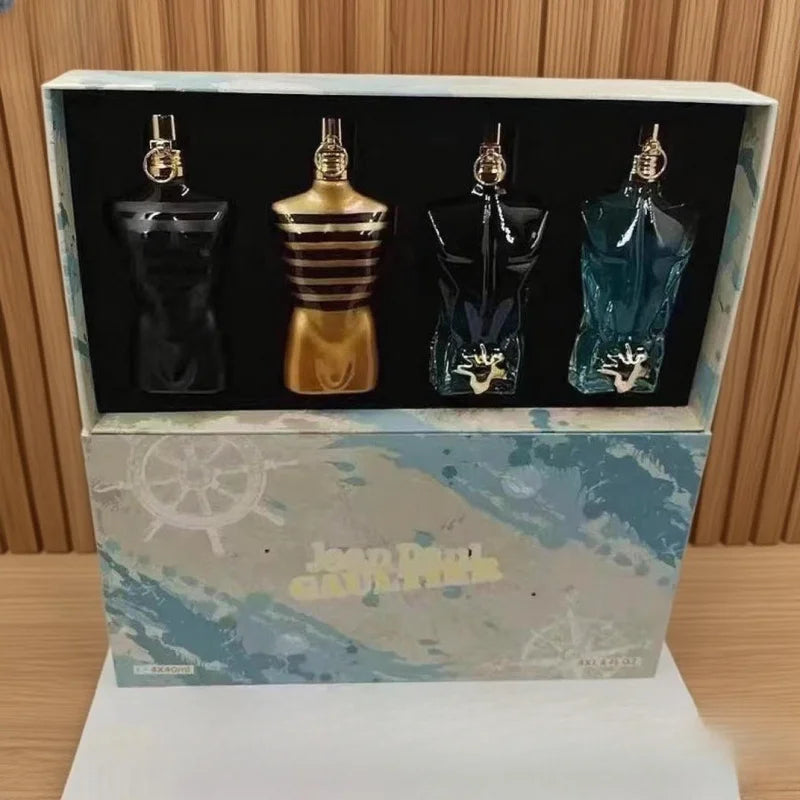 Gaultier Nude Man Perfume Kit Long Lasting Pheromone Cologne Spray for Business Men Eau De Parfum Fragrance Gift Set