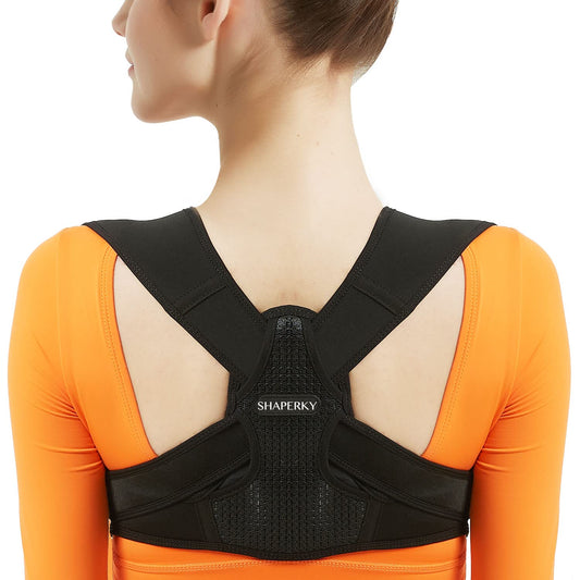 Posture Corrector for Women and Men, Adjustable Upper Back Brace, Breathable Back Support Straightener, Providing Pain Relief from Lumbar, Neck, Shoulder, and Clavicle, Back. (Large/Xl(38"-44"))