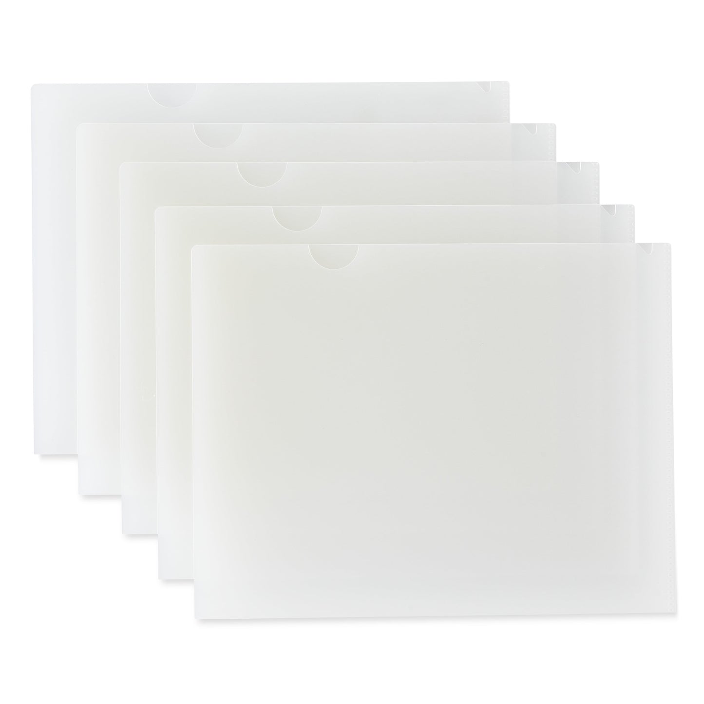 (3 Pack)  Standard Sealed Subject Letter-Size Pocket Plastic File Folder, Clear, 5 Count