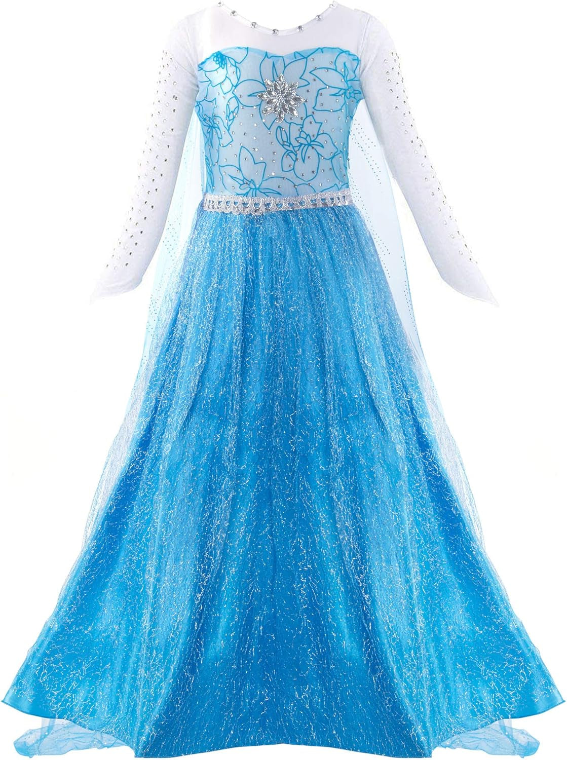 Girls Elsa Costume Frozen Princess Dress Up
