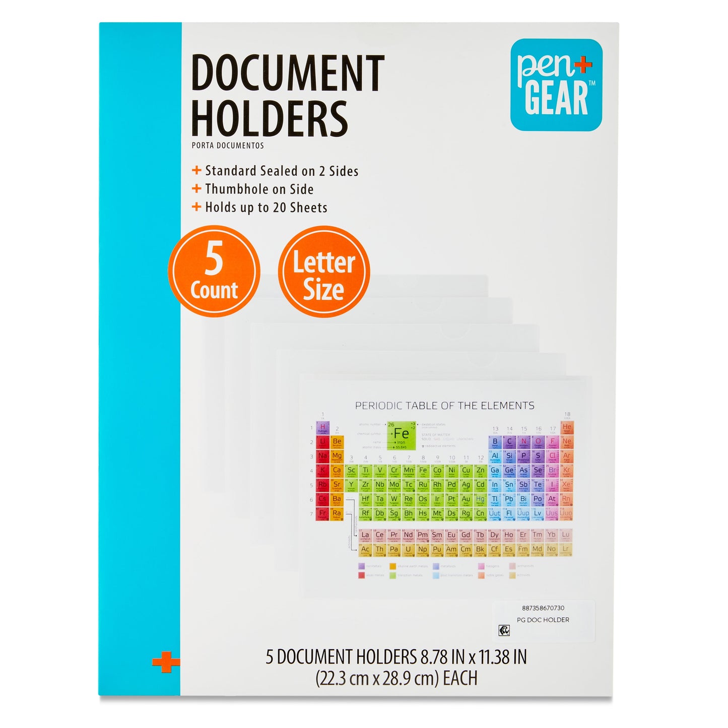 (3 Pack)  Standard Sealed Subject Letter-Size Pocket Plastic File Folder, Clear, 5 Count