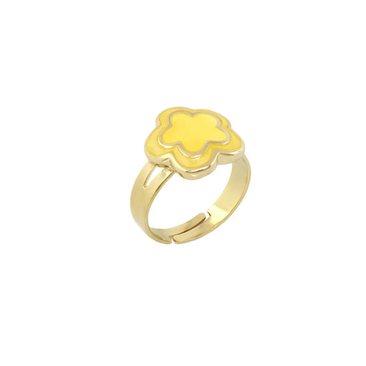 Enamel Flower Ring