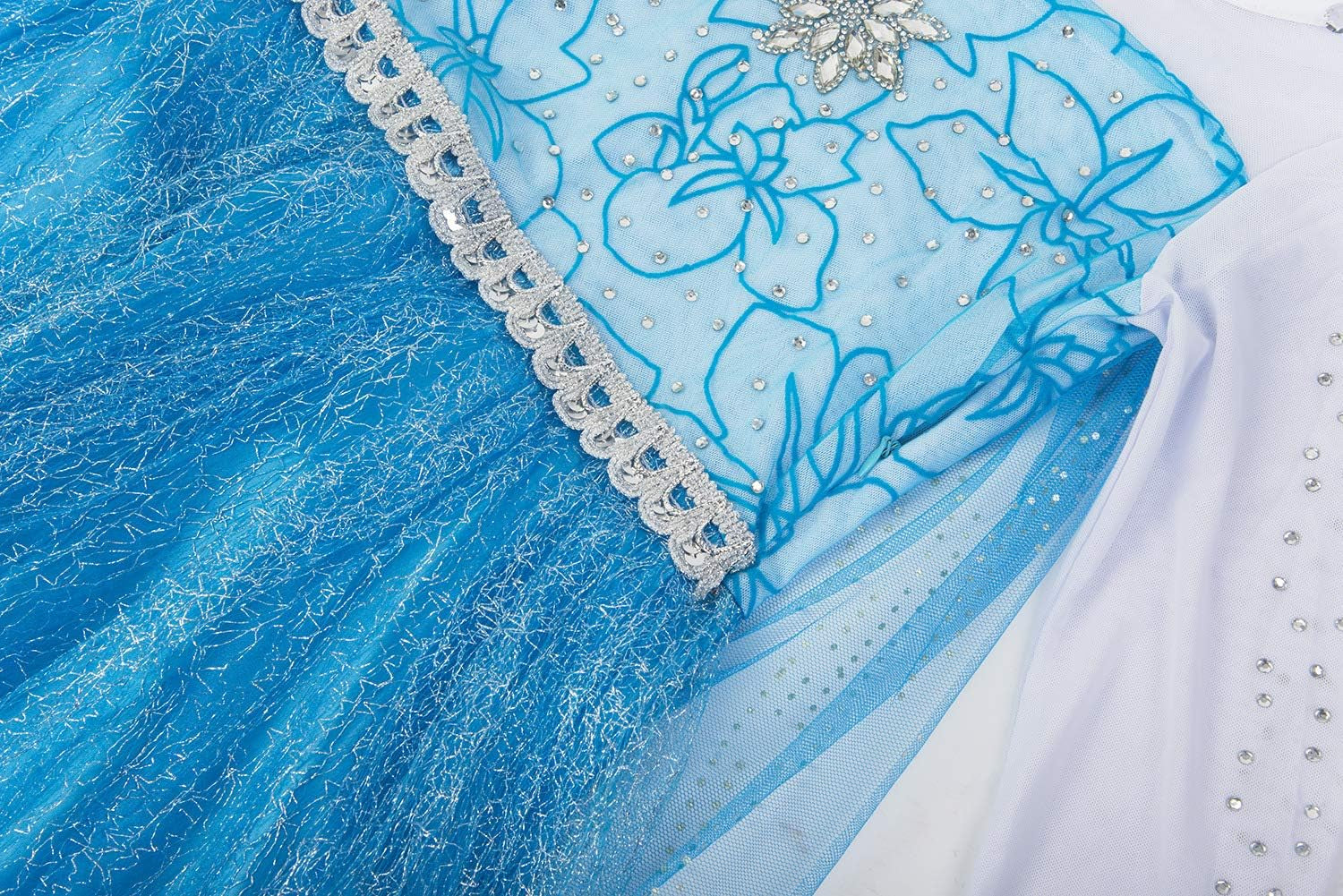 Girls Elsa Costume Frozen Princess Dress Up
