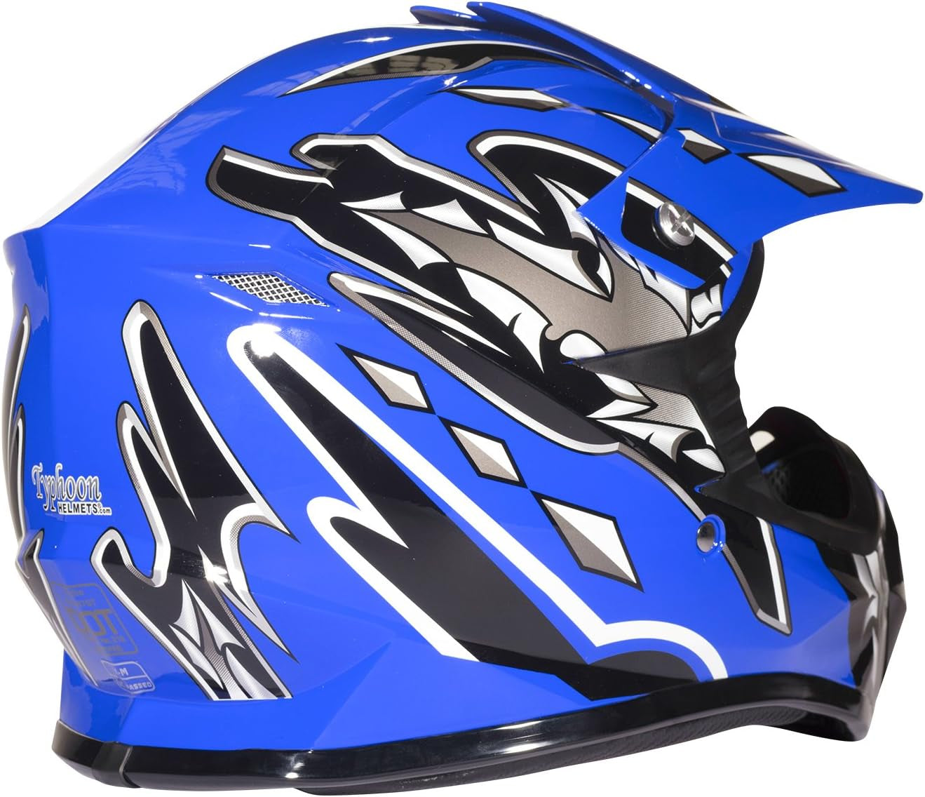 Typhoon Youth Kids Offroad Gear Combo Helmet Gloves Goggles DOT Motocross ATV Dirt Bike MX Motorcycle