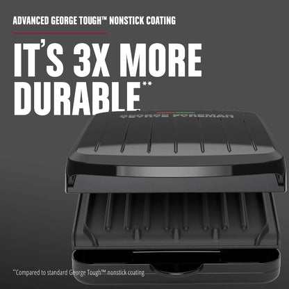 George Foreman 2-Serving Classic Plate Electric Indoor Grill and Panini Press