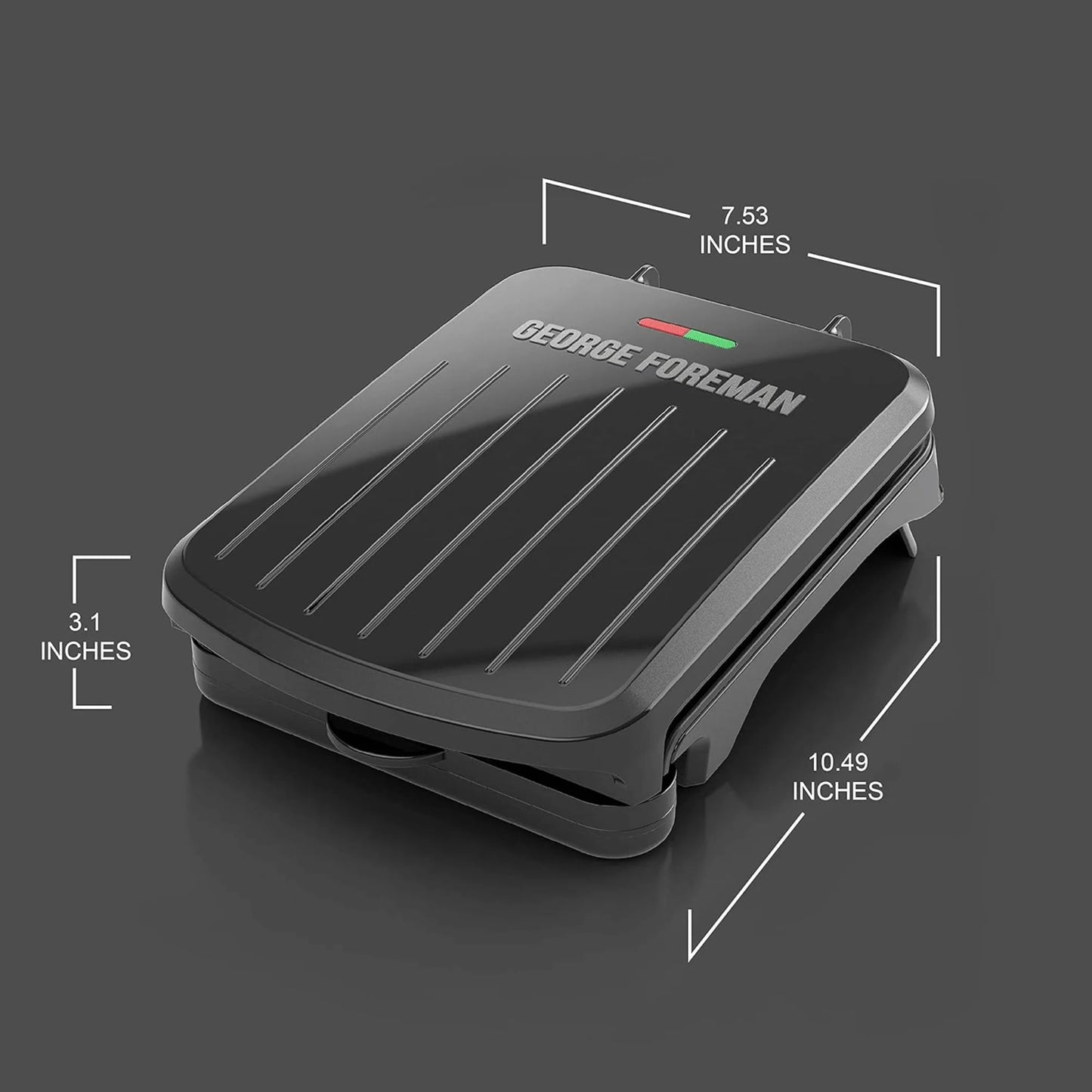 George Foreman 2-Serving Classic Plate Electric Indoor Grill and Panini Press