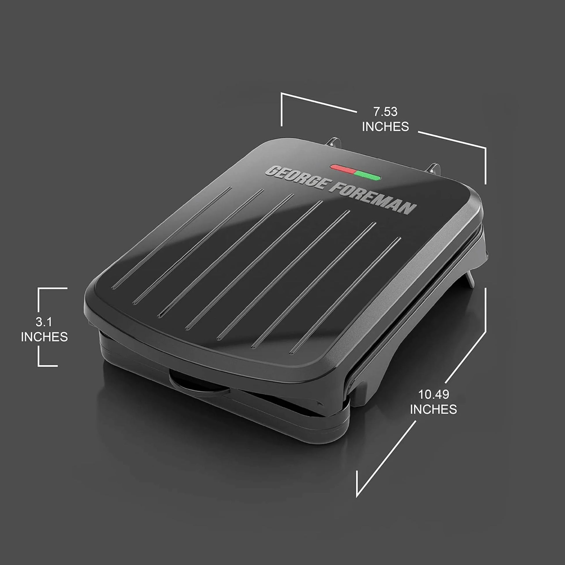 George Foreman 2-Serving Classic Plate Electric Indoor Grill and Panini Press