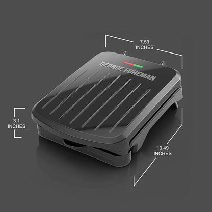 George Foreman 2-Serving Classic Plate Electric Indoor Grill and Panini Press
