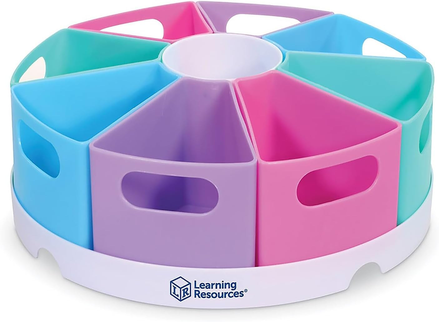 Create-A-Space Storage Center - Pastel, Homeschool Storage, Nursery Organizer, Fits 3Oz Hand Sanitizer Bottles, Classroom Craft Keeper, 10 Piece Set