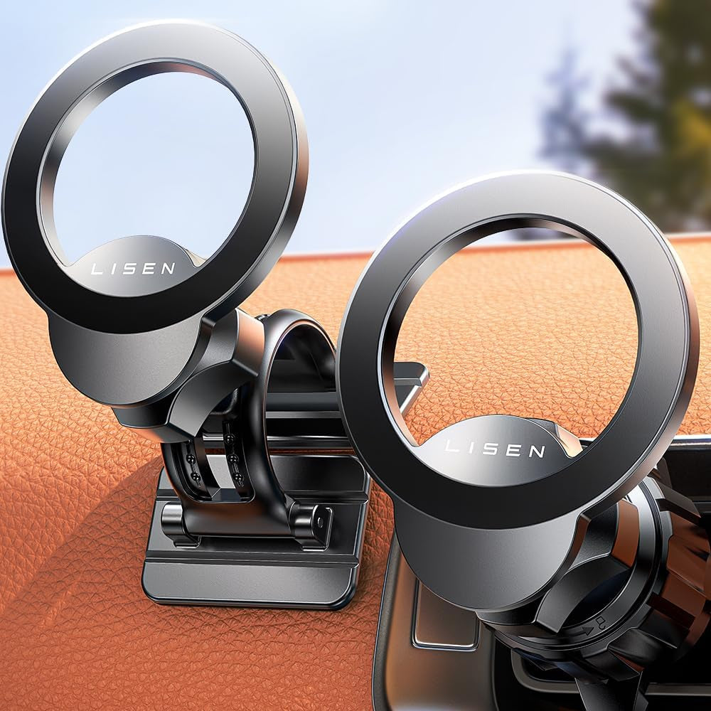 for Magsafe Car Mount [95% Increase Magnetism] Magnetic Phone Holders for Your Car,17 Car Accessories for Men Truck 360 Dashboard Vent Phone Mount for Garmin GPS Fit Iphone 16 15 14 13 12