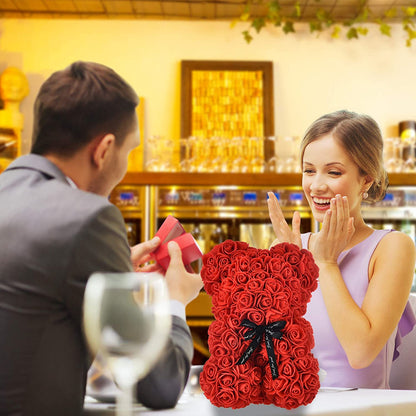 Mothers Day  Mother'S Day Rose Bear Mom Gifts Mother Day Women Gifts for Mom Birthday Gifts Girlfriend Valentines Day Gifts for Her Christmas Anniversary Valentine Day Mother Gift (Red)