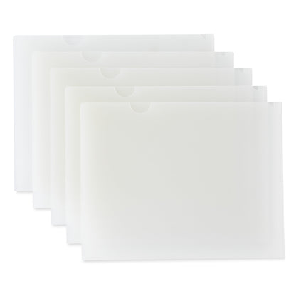 (3 Pack)  Standard Sealed Subject Letter-Size Pocket Plastic File Folder, Clear, 5 Count