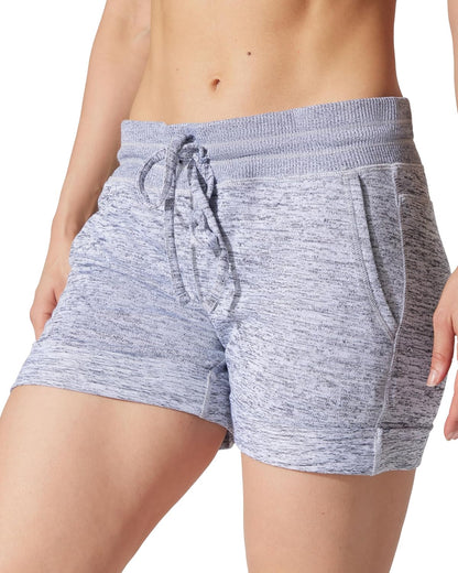 Womens Soft Sweat Shorts High Waisted Drawstring Lounge Shorts with Pockets