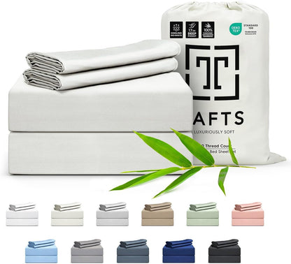 King Sheets Set, Pure 100% Viscose Derived from Bamboo Bed Sheets Set, Luxuriously Soft, Silky, Cooling Sheets, Double Stitched, Lifetime Quality Promise (Ivory White)