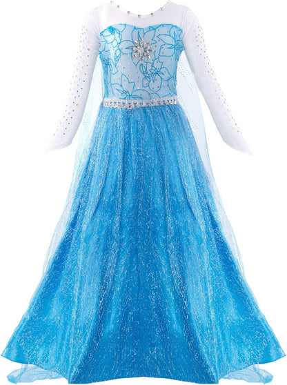 Girls Elsa Costume Frozen Princess Dress Up