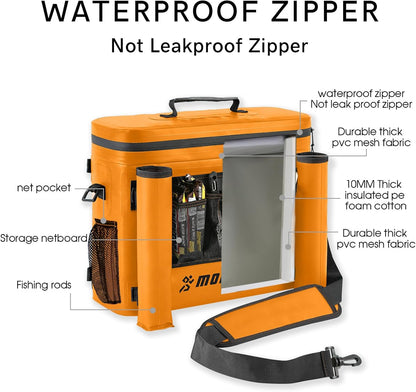 Kayak Cooler,Waterproof Kayak Seat Back Cooler for Kayaking,Kayak Accessories Cooler Bag,Protable Ice Chest,Beach Cooler,Travel Cooler for Camping or Lunch Bag