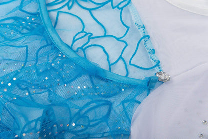 Girls Elsa Costume Frozen Princess Dress Up