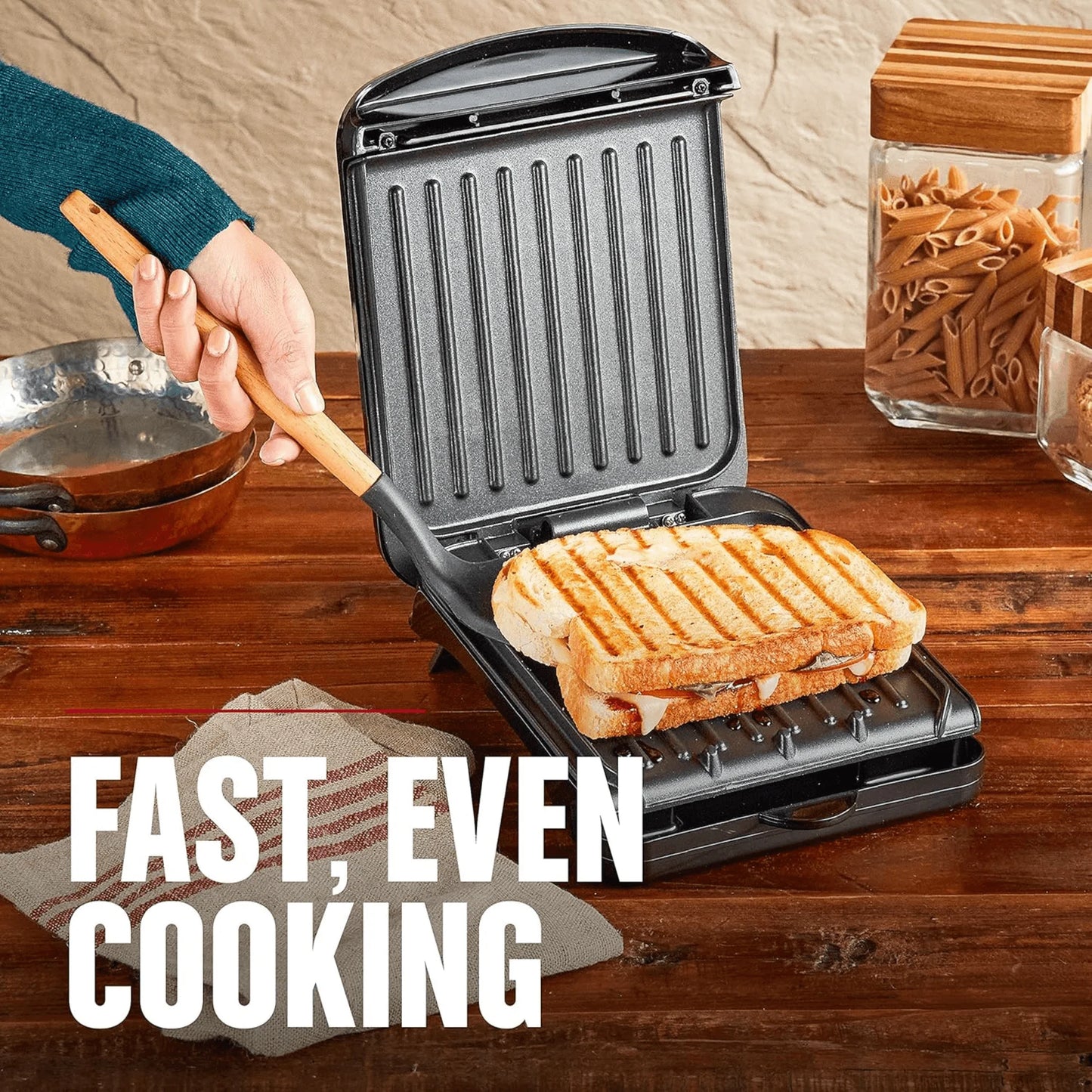 George Foreman 2-Serving Classic Plate Electric Indoor Grill and Panini Press