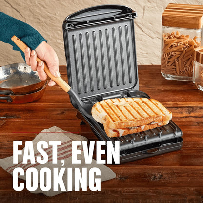 George Foreman 2-Serving Classic Plate Electric Indoor Grill and Panini Press