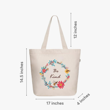 Aesthetic Canvas Tote Bag for Women Large Zipper Tote Bags with Pocket, Womens Tote Bag for Yoga, Work, Beach