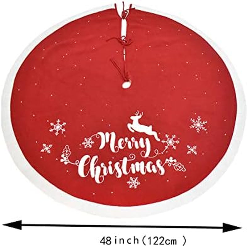 Christmas Tree Skirt Christmas Tree Skirt 48 Inches Tree Skirt Christmas Tree Skirt Red Christmas Decorations