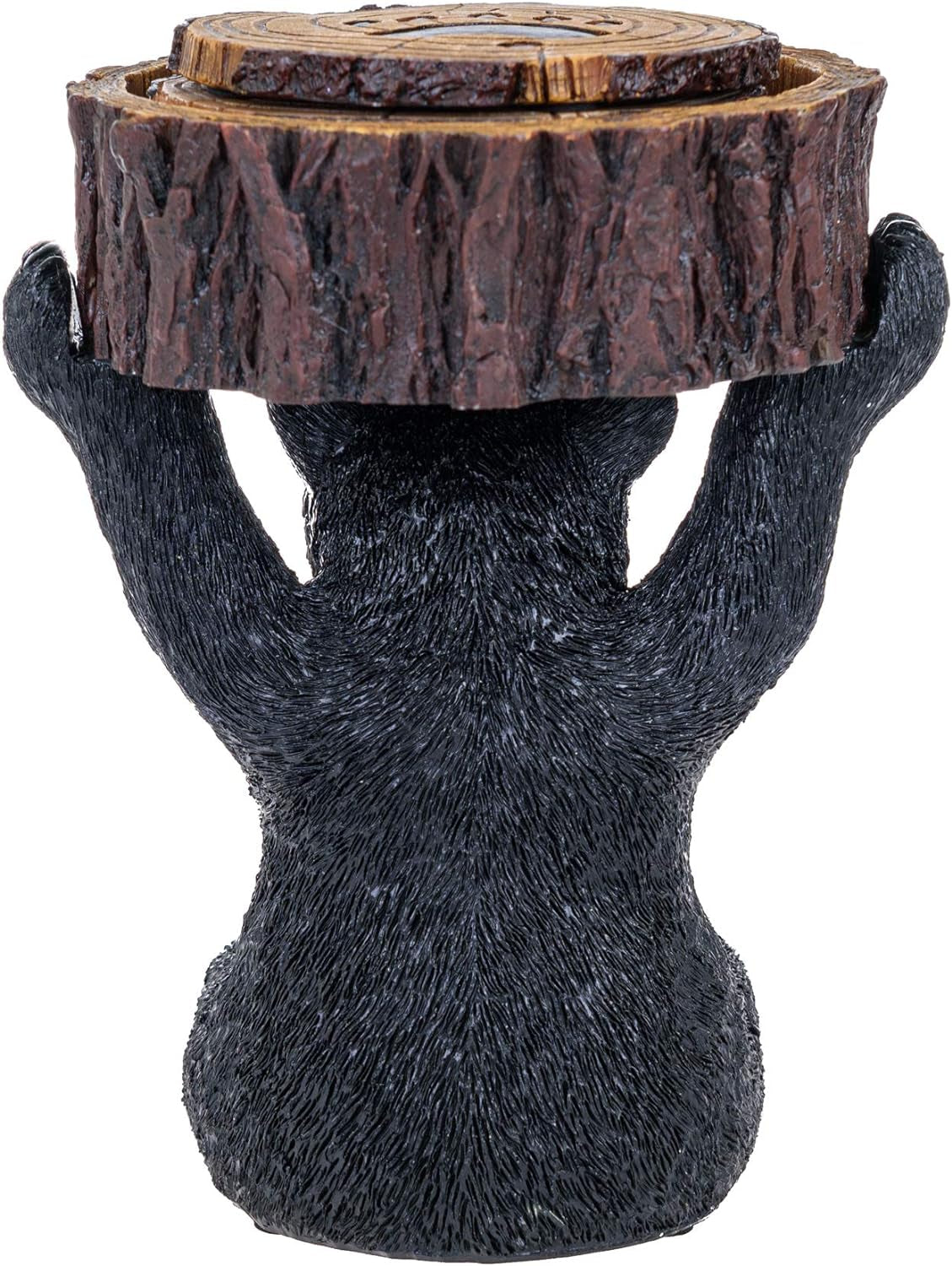 Black Bear Coasters Set - 5 Rustic Home Decor Drink Coasters with Holder - Bear Shaped, Polyresin Material